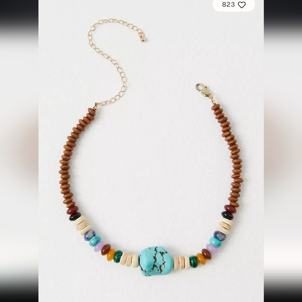 NWT - Free People, Stardust Choker, Woods And Blue -SOLD OUT -$48 - Picture 2 of 8